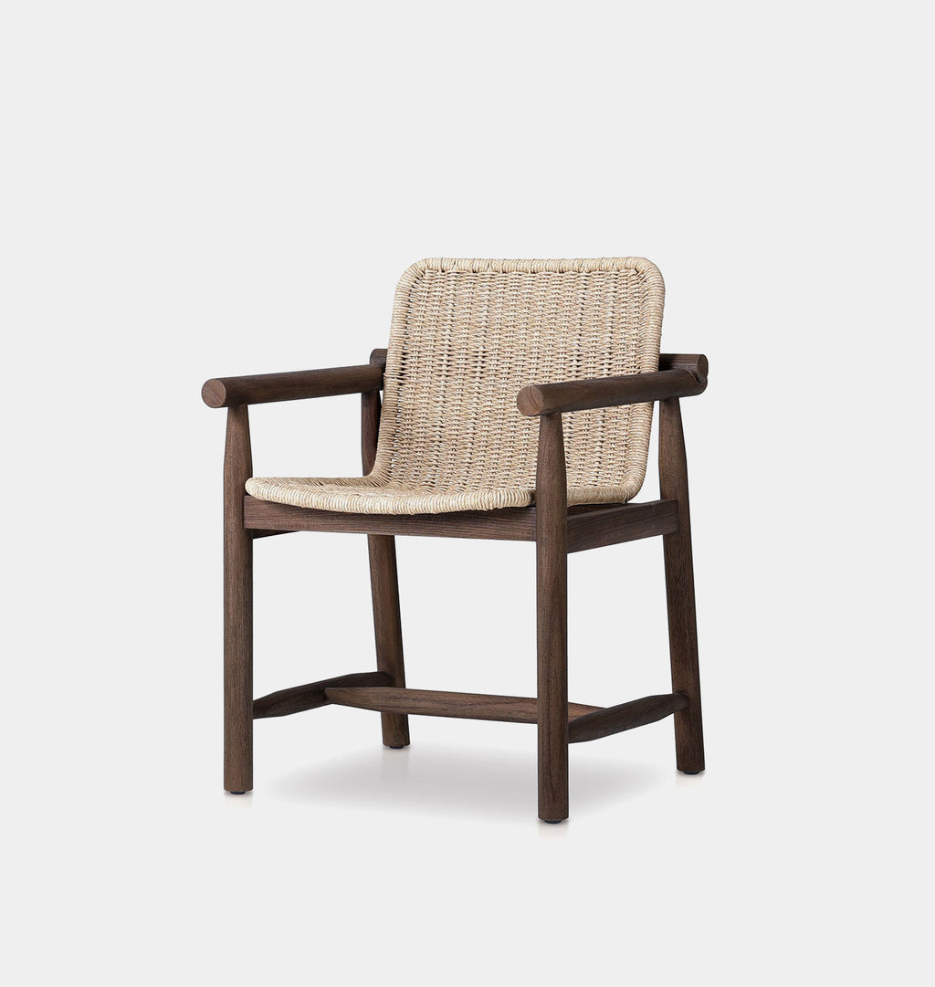 Dume Outdoor Dining Armchair Vintage White