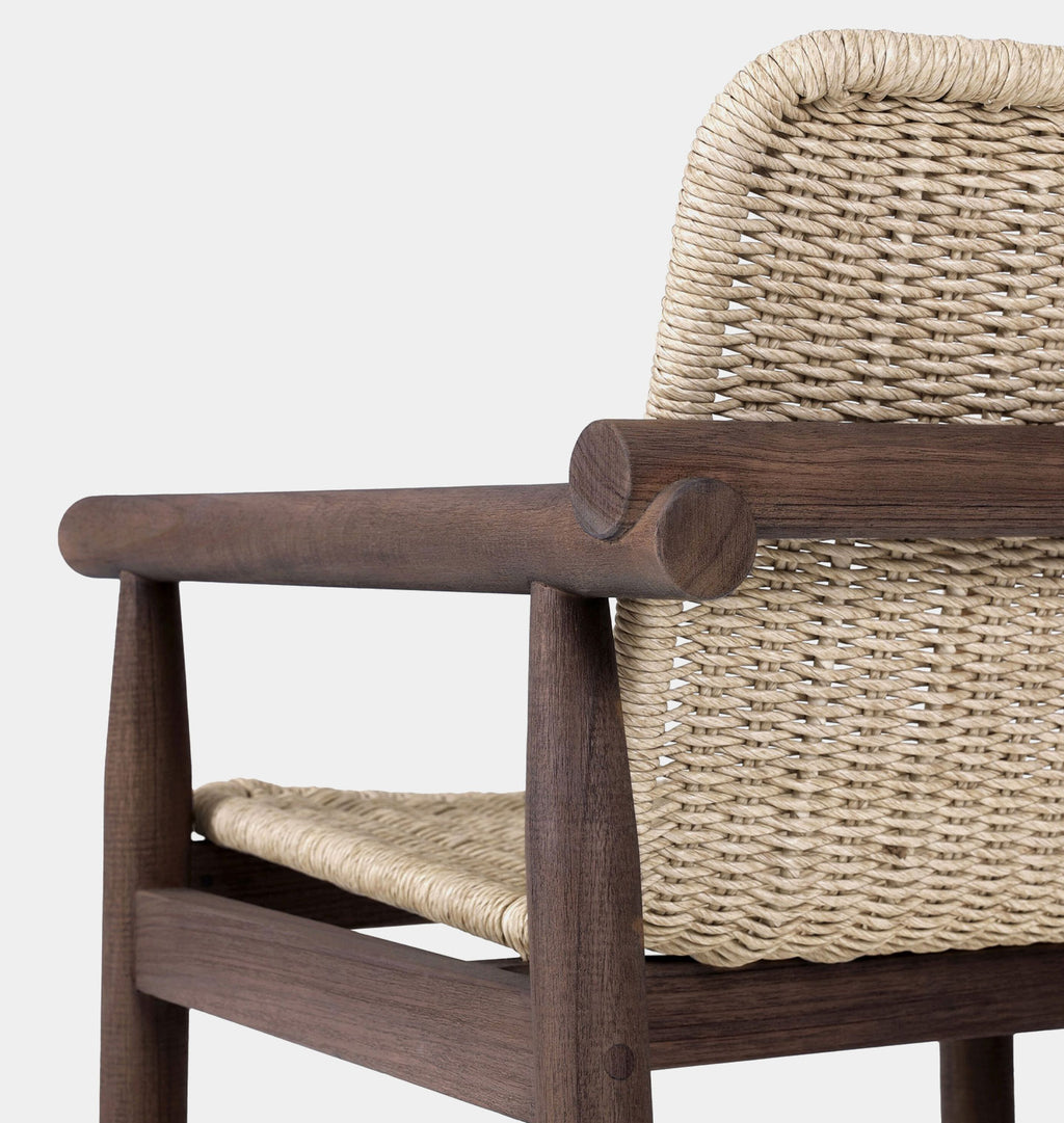 Dume Outdoor Dining Armchair Vintage White