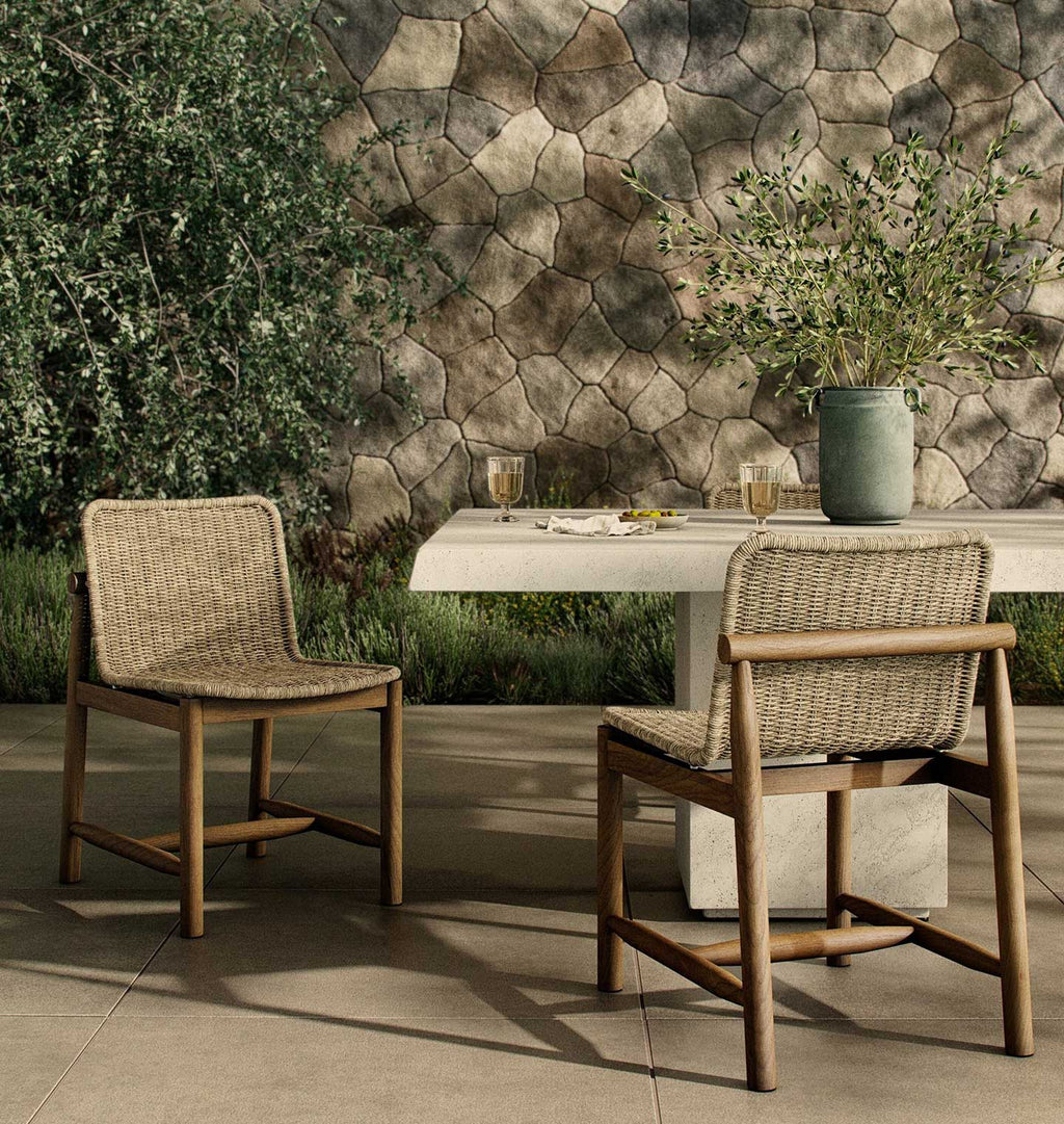 Dume Outdoor Dining Chair Vintage White