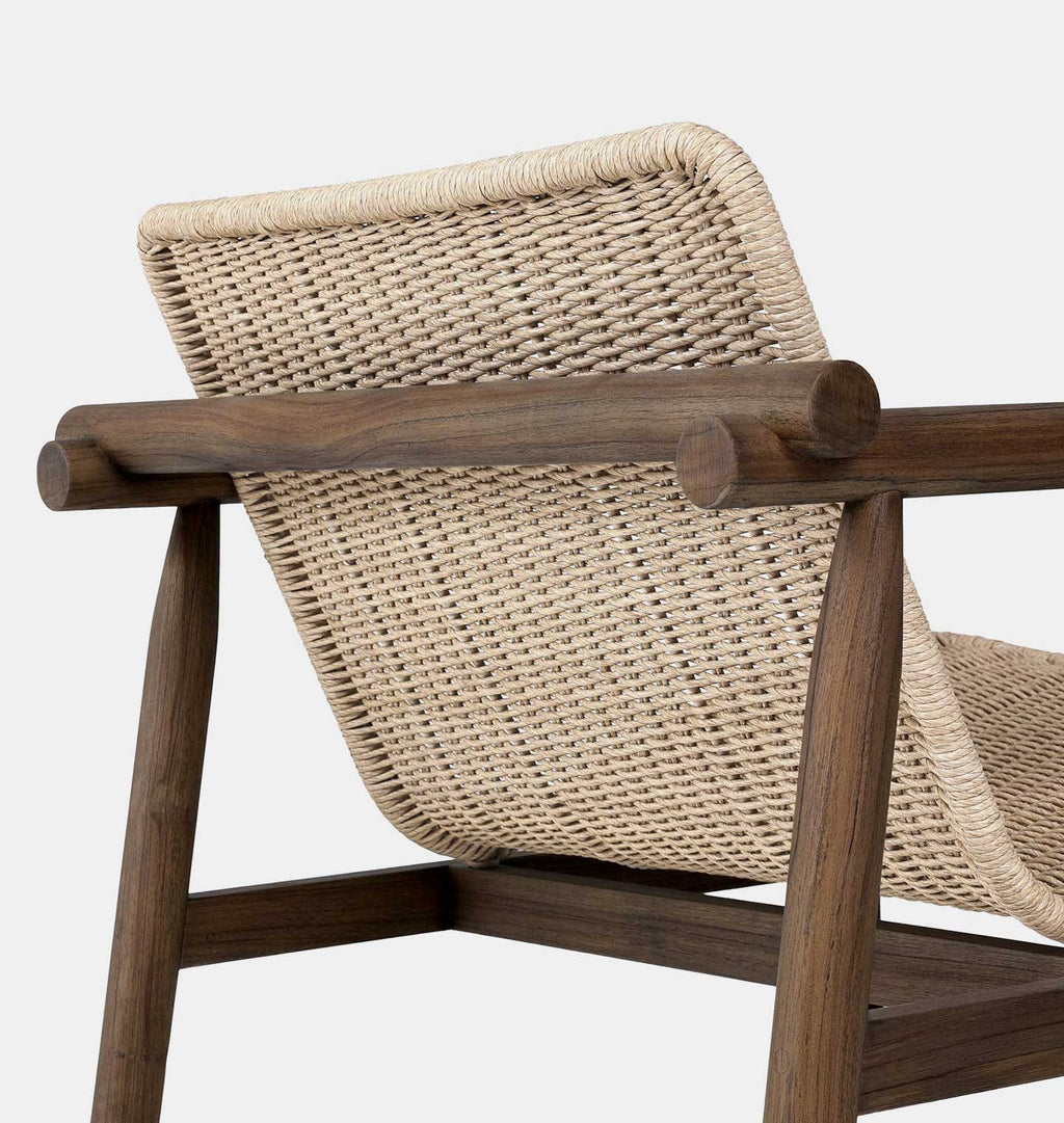 Dume Outdoor Lounge Chair Vintage White