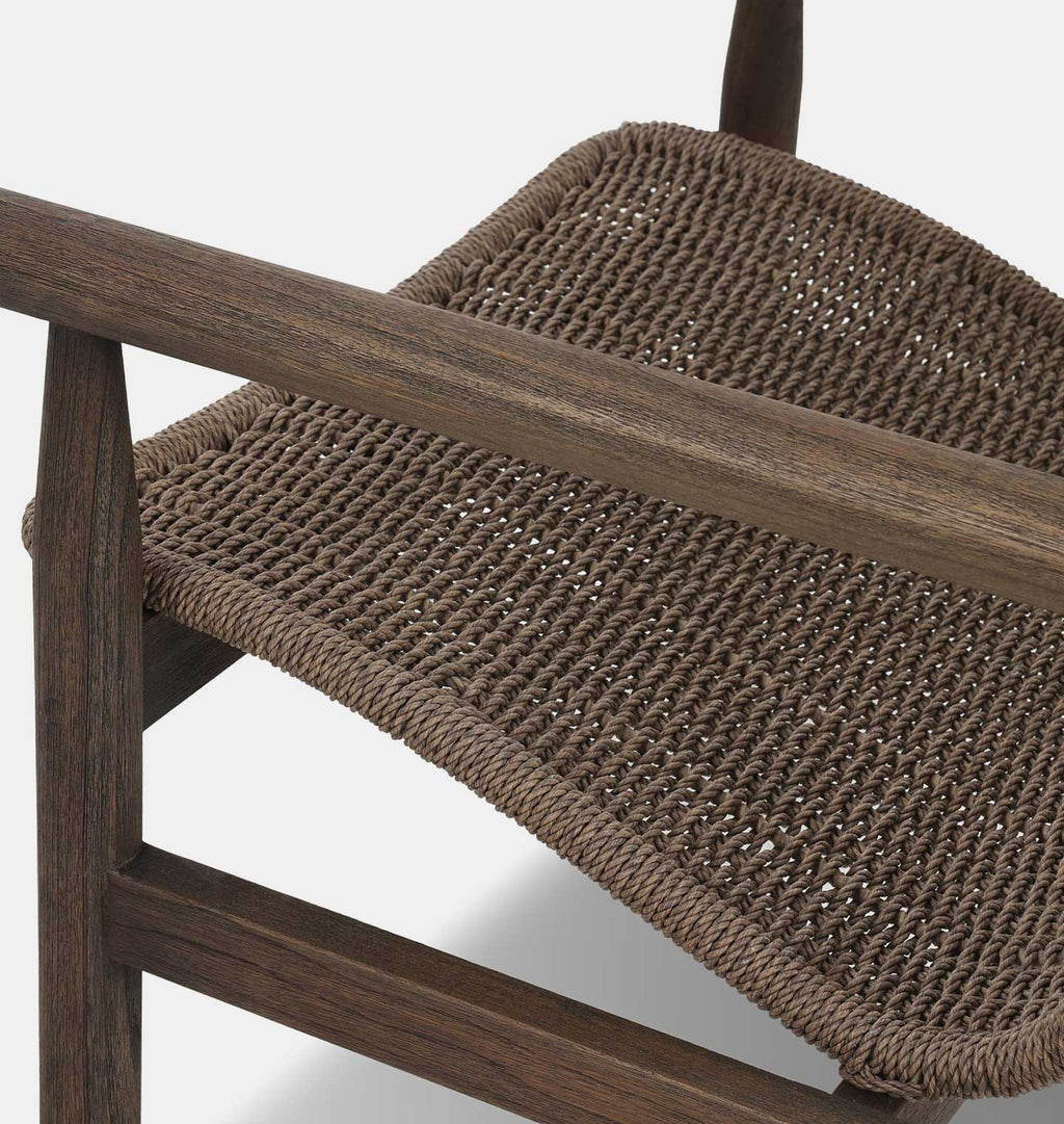 Dume Outdoor Lounge Chair Dark Woven