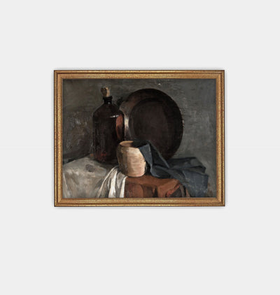Dutch Kitchen Framed Print Gold