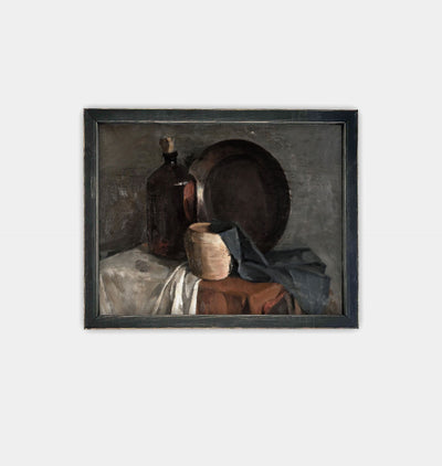 Dutch Kitchen Framed Print Black