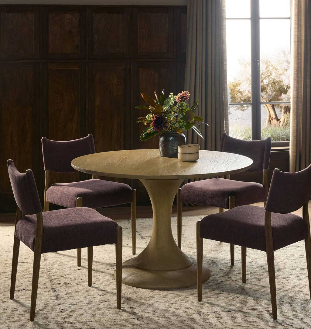 Eastman Round Dining Table 48' Light Oak