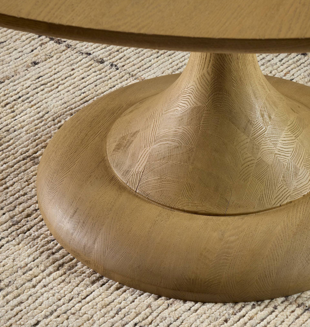 Eastman Round Dining Table 60" Light Oak