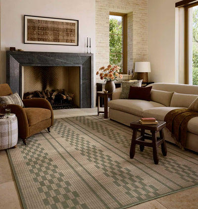 Archibald ACB-01 Natural / Green Rug