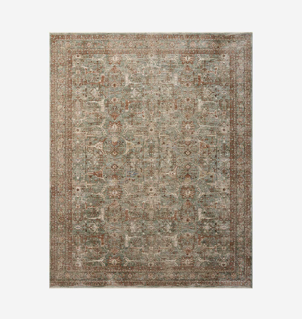 Ethel ETH-02 Lagoon / Brick Rug