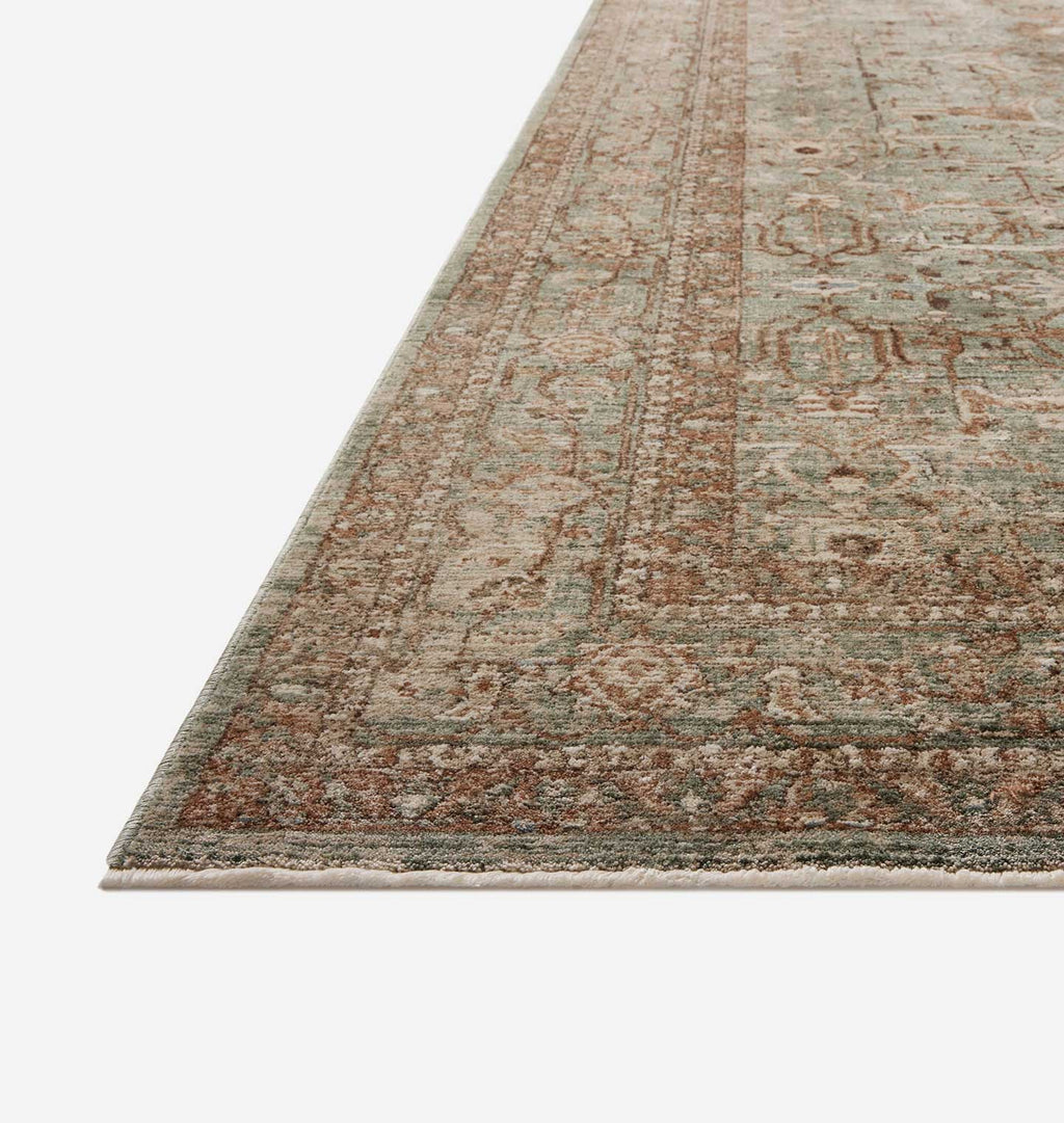Ethel ETH-02 Lagoon / Brick Rug