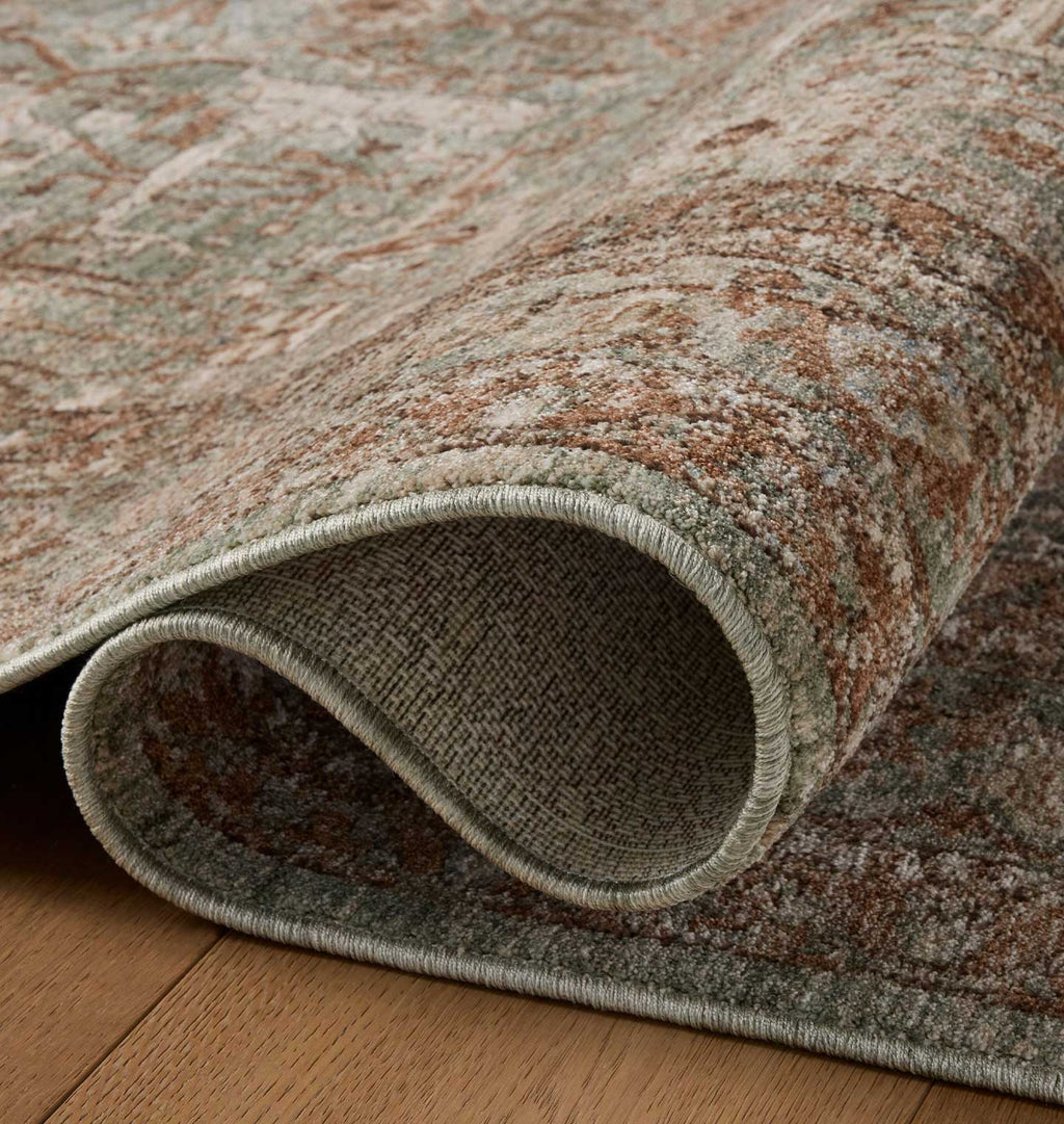 Ethel ETH-02 Lagoon / Brick Rug