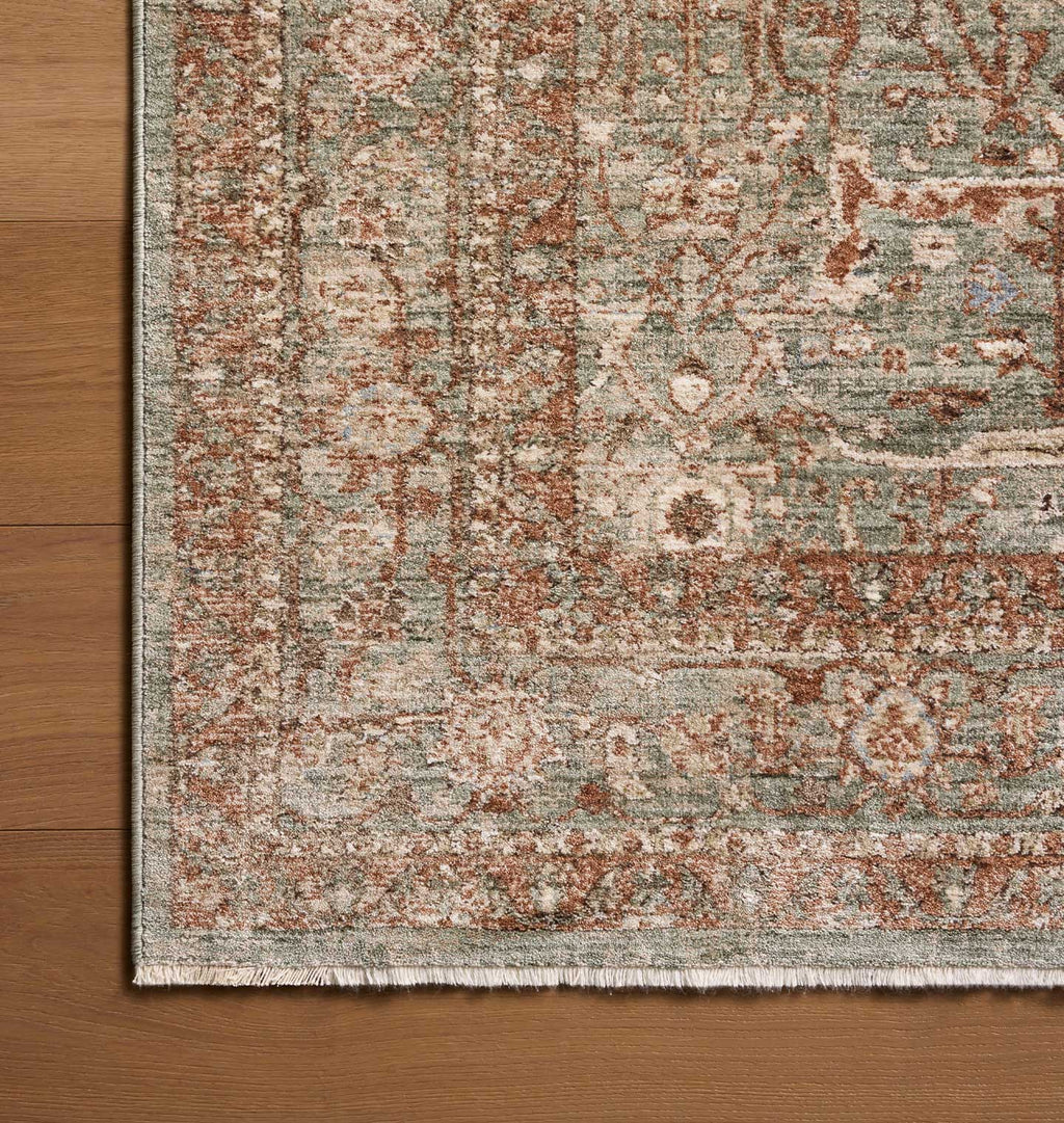 Ethel ETH-02 Lagoon / Brick Rug