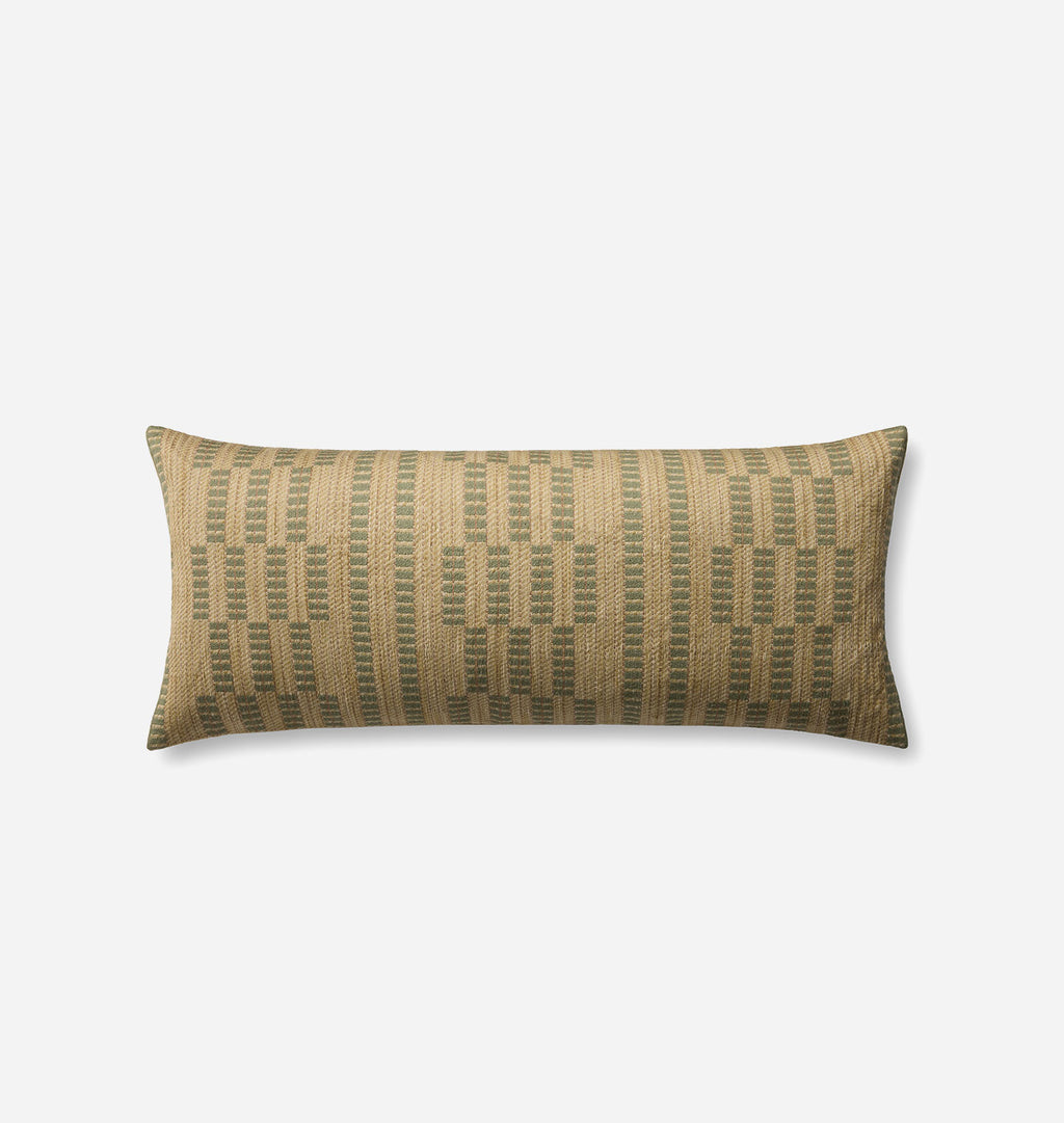 Alcamo Natural / Green 13'' x 35'' Pillow