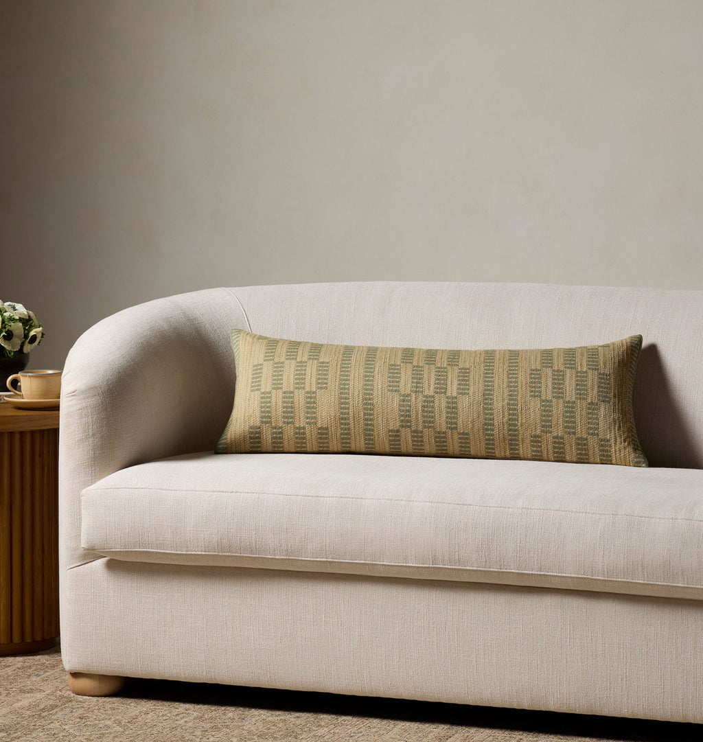 Alcamo Natural / Green 13'' x 35'' Pillow