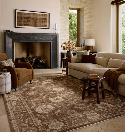 Rutherford RUT-03 Bark / Natural Rug