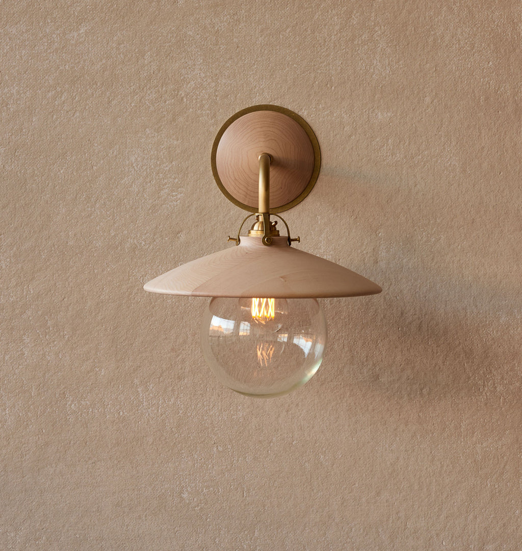 Edmund Wall Sconce Clear Maple