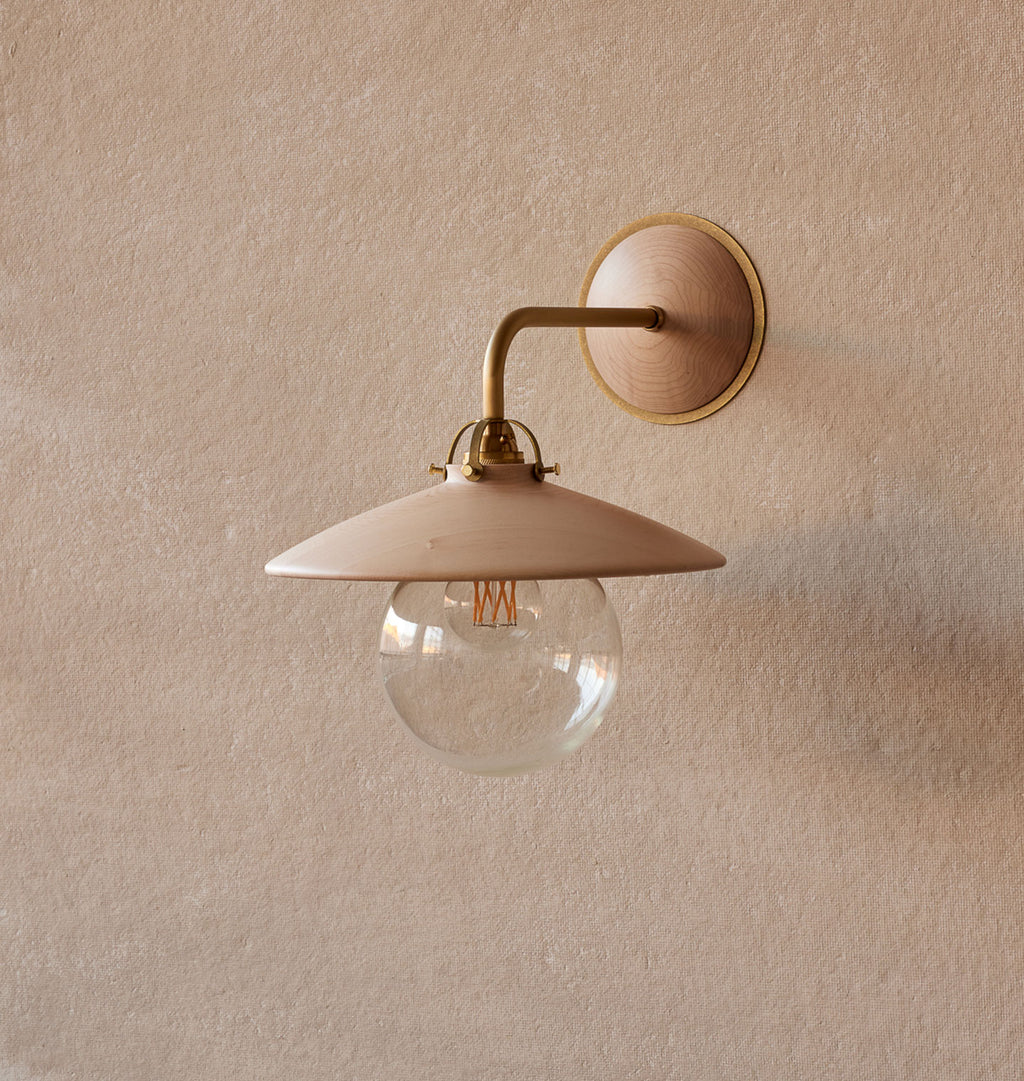Edmund Wall Sconce Clear Maple