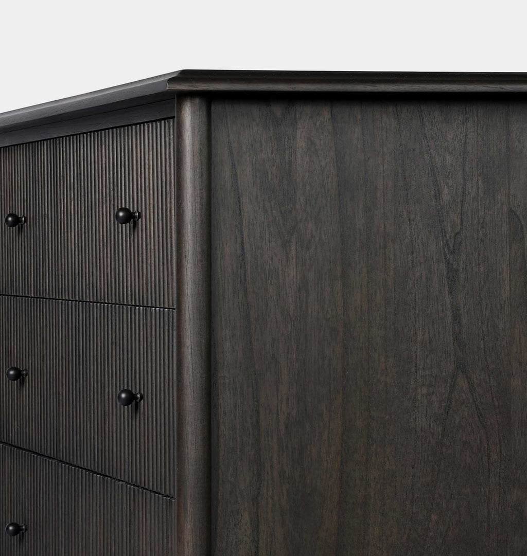 Eloise 6 Drawer Dresser Smoked Black Mindi