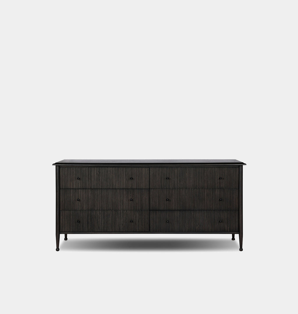 Eloise 6 Drawer Dresser Smoked Black Mindi