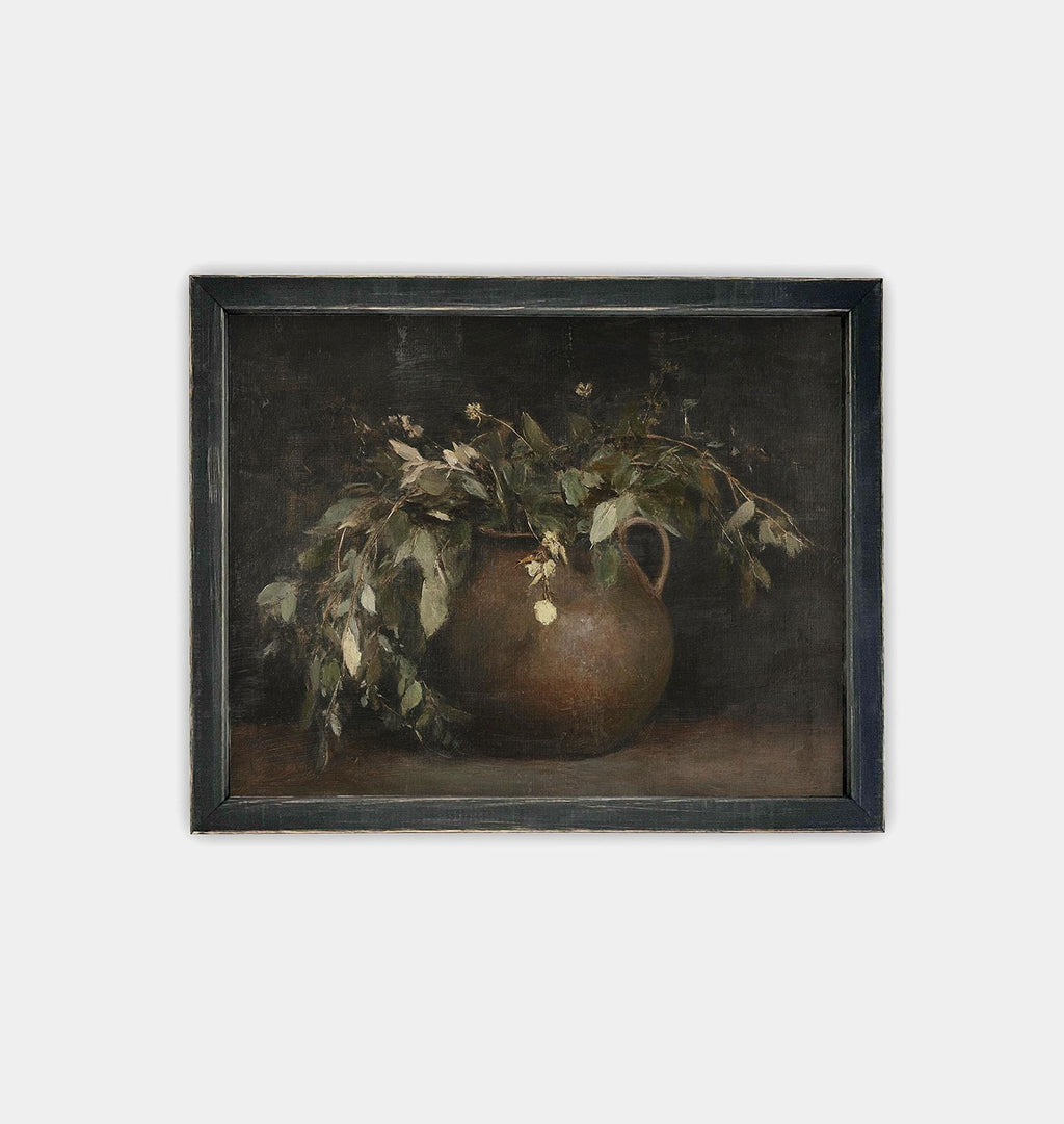 Eucalyptus Still Life Framed Print Black