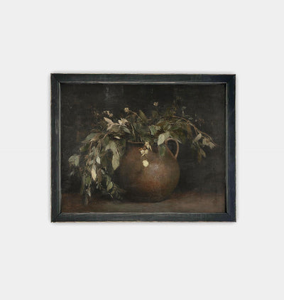 Eucalyptus Still Life Framed Print Black