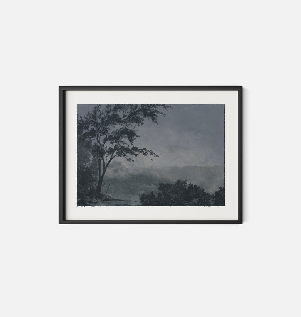 Evening Expanse Framed Print Black Maple