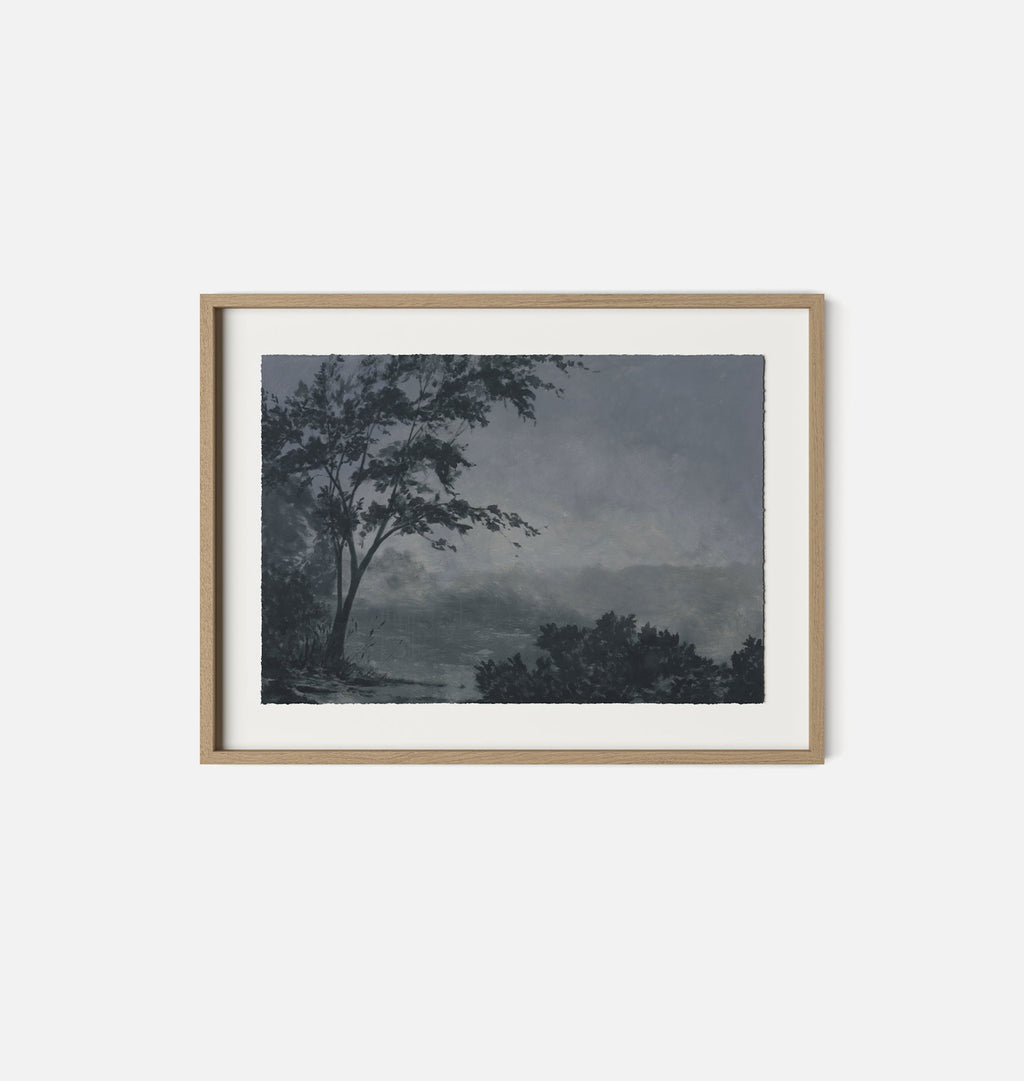Evening Expanse Framed Print White Oak