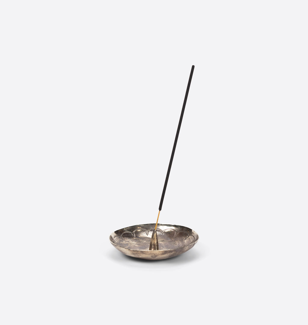 Round Stamped Incense Holder
