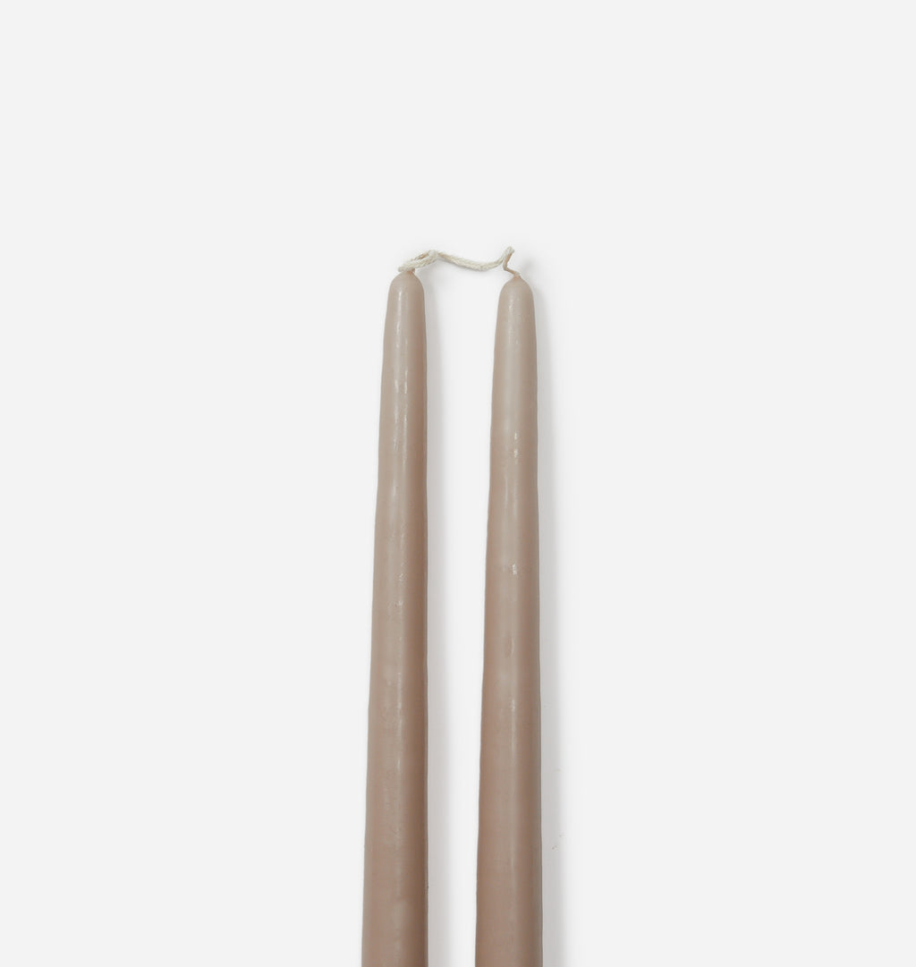Dipped Taper Candle S/2 Oatmeal