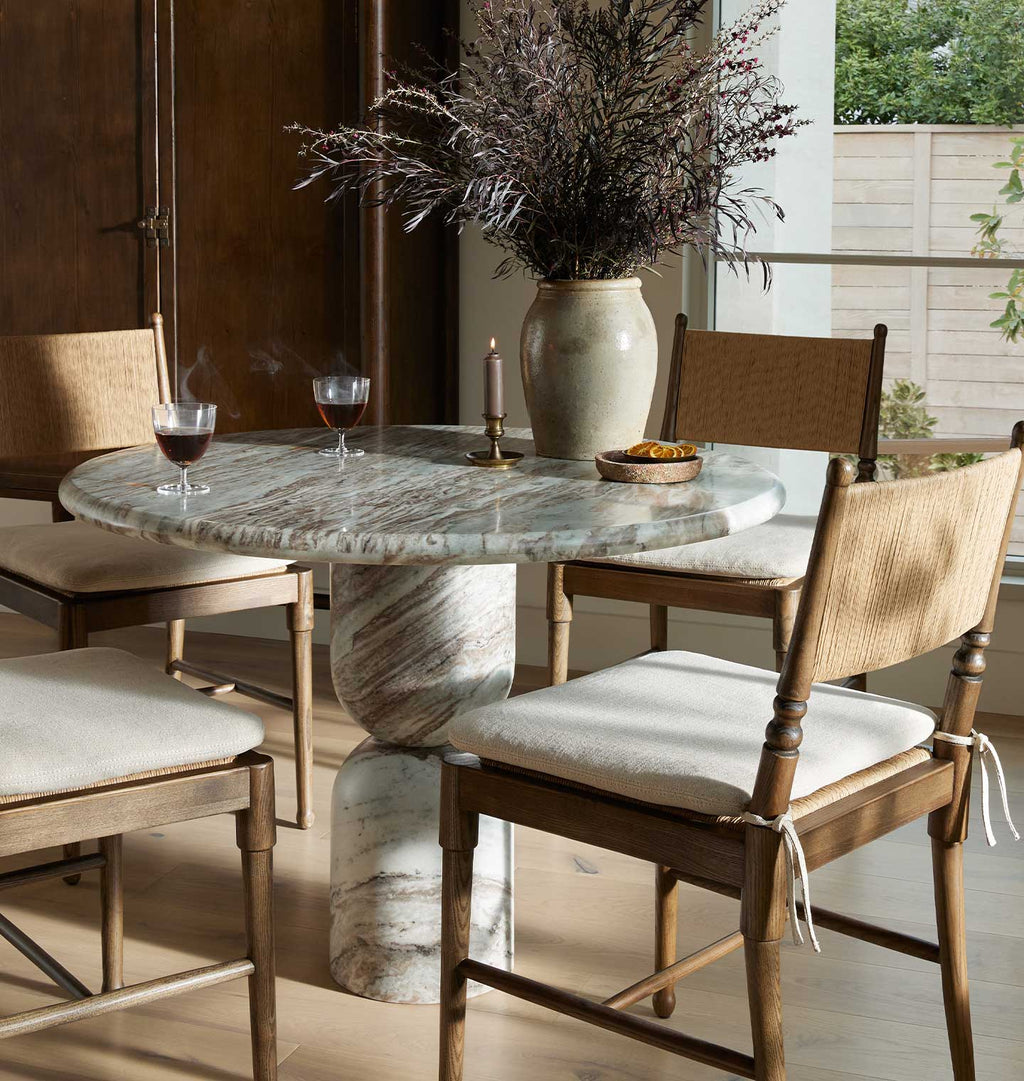 Figueroa Round Marble Dining Table