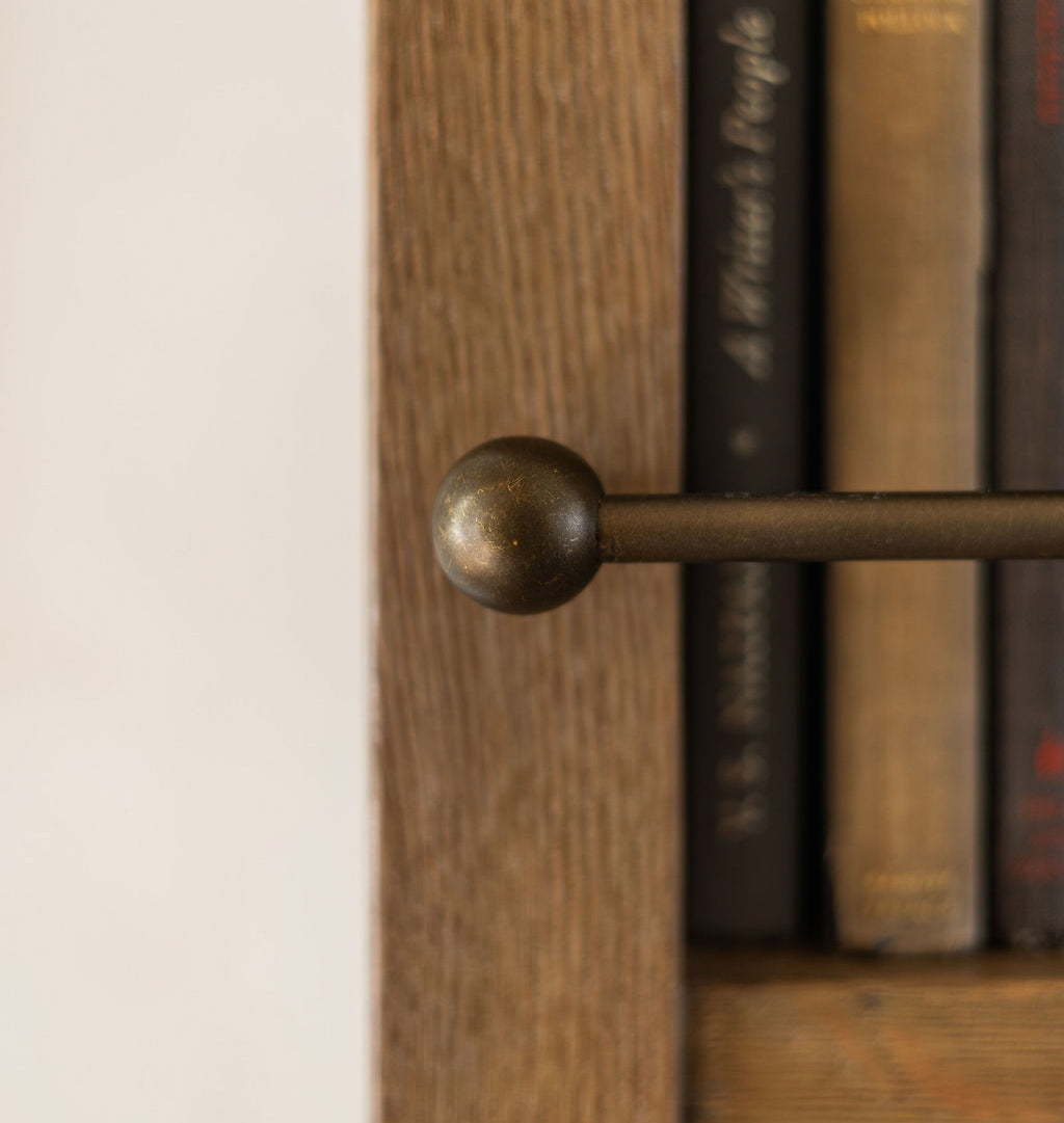 Alistar Brushed Brass Bookcase