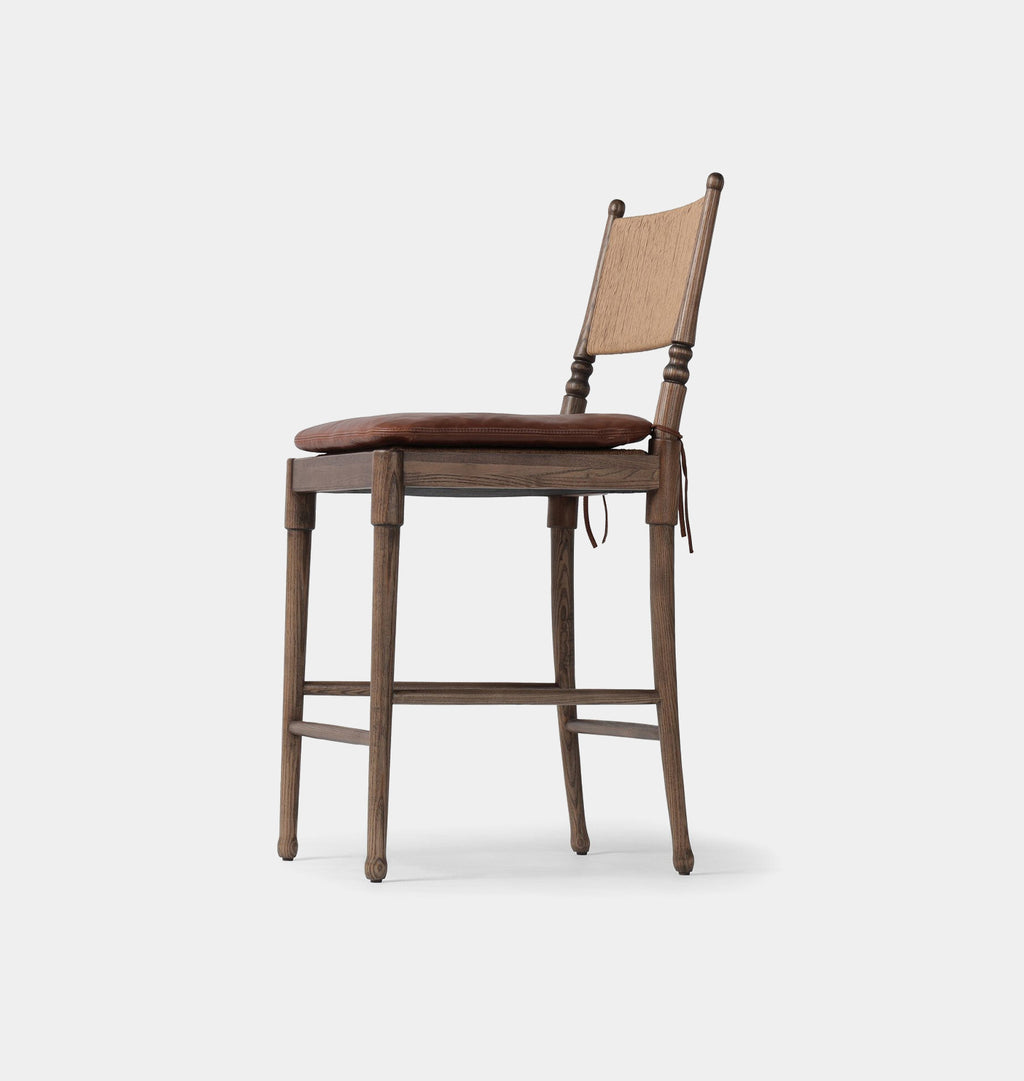 Fayth Counter Stool Dulante Mahogany Cushion