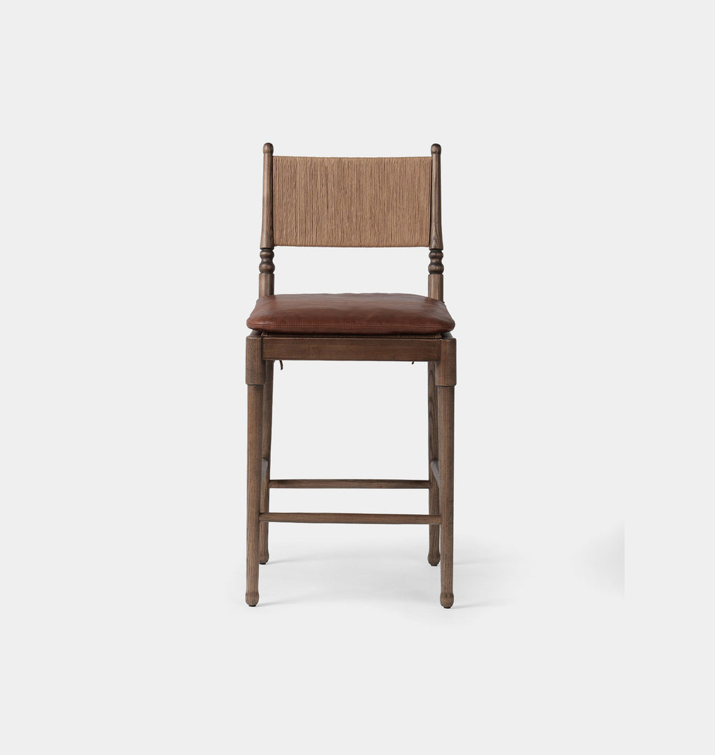 Fayth Counter Stool Dulante Mahogany Cushion