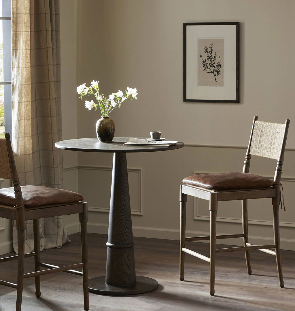 Fayth Counter Stool Dulante Mahogany Cushion