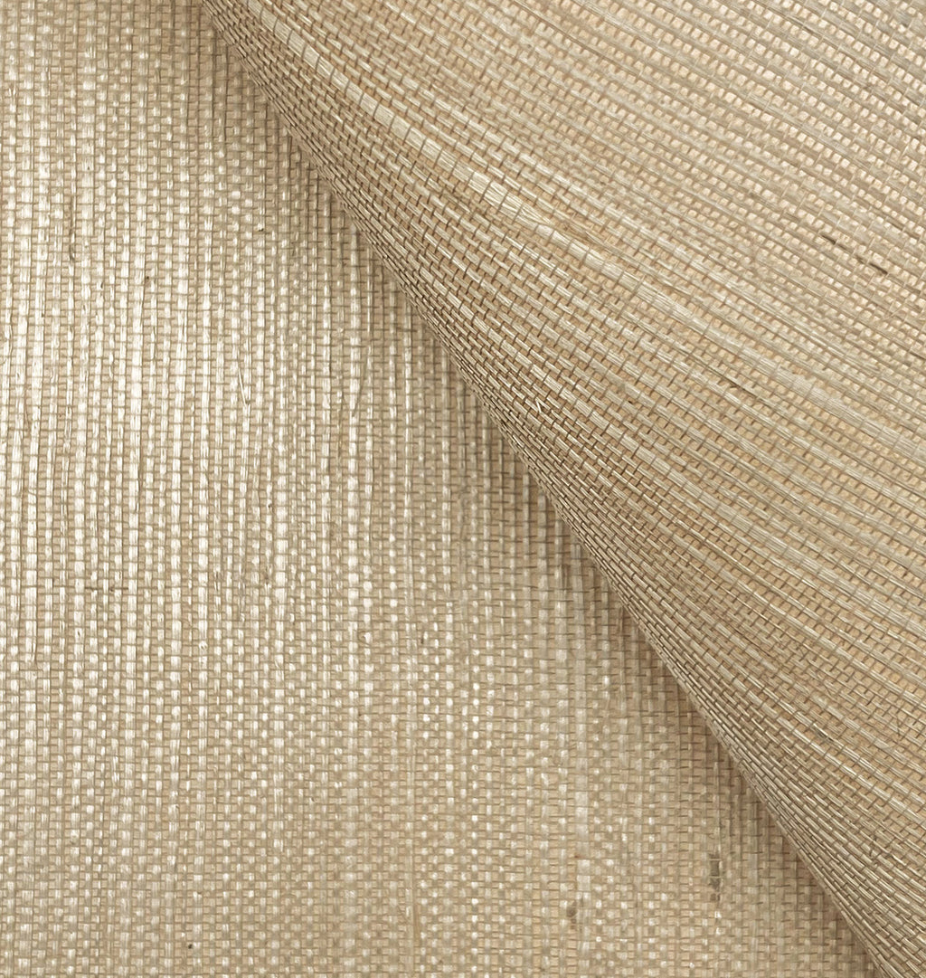 Field Grasscloth Wallpaper in the color Brush detail shot