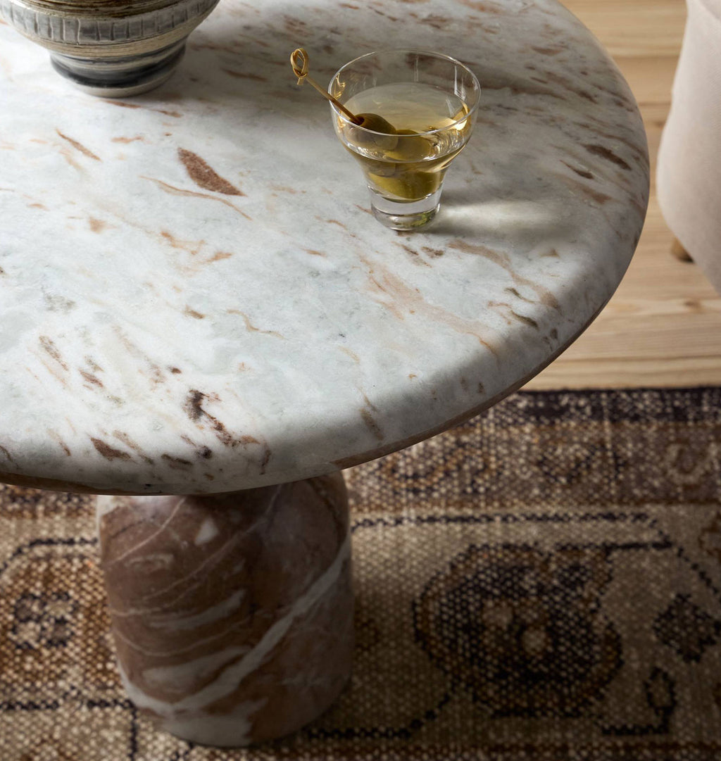 Figueroa End Table Sawar Marble