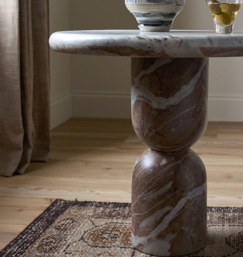 Figueroa End Table Sawar Marble