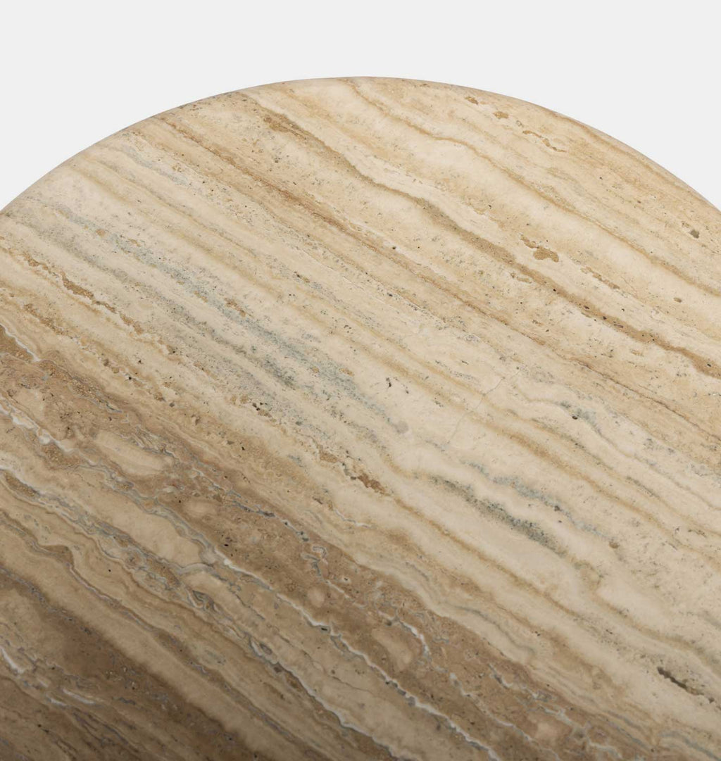 Figueroa End Table Beige Travertine