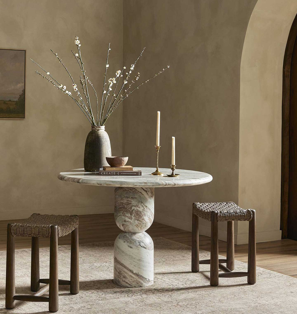 Figueroa Marble Round Dining Table 42"
