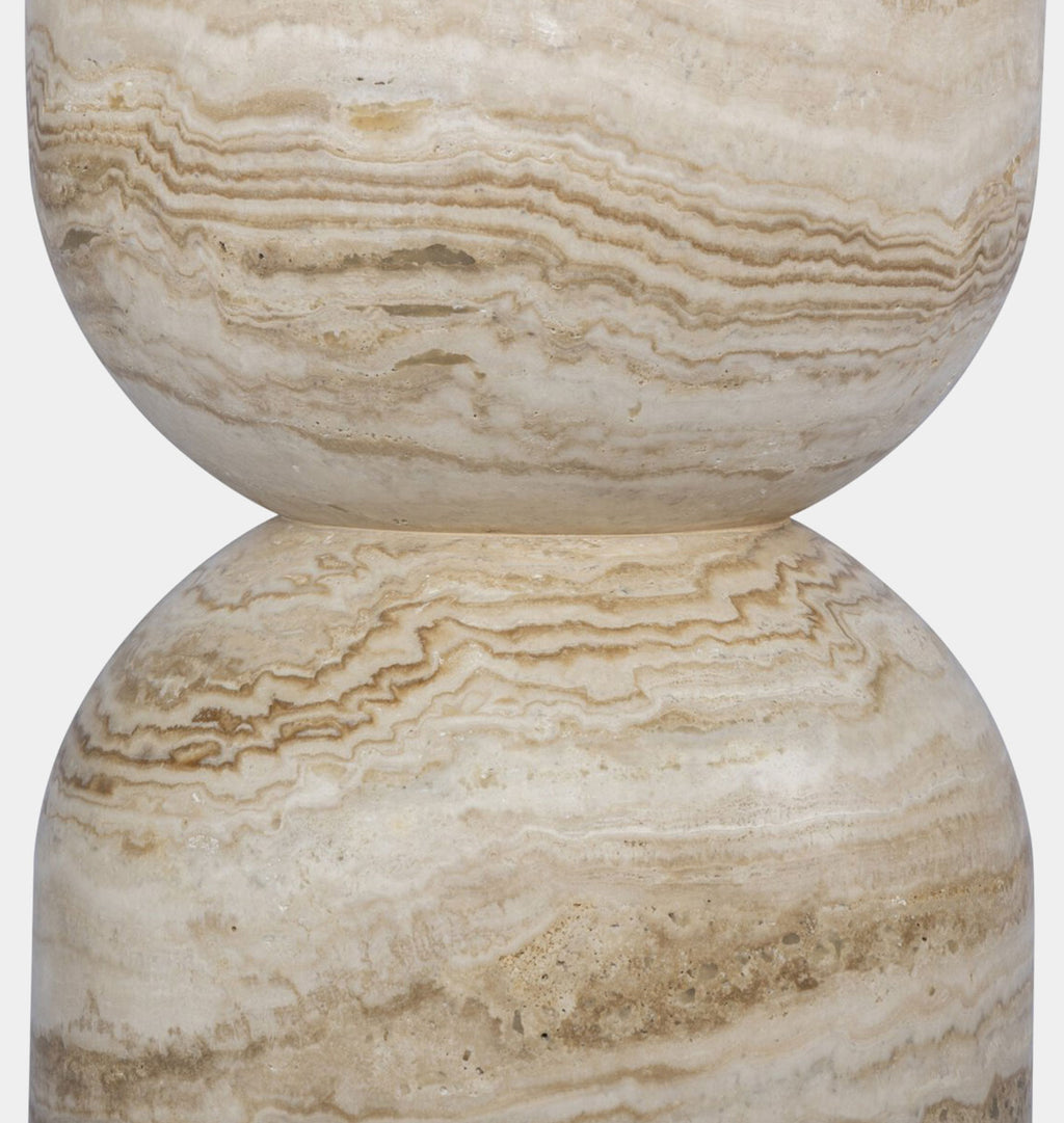 Figueroa Round Travertine Dining Table