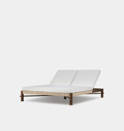 Finnegan Outdoor Double Chaise Alessi Linen