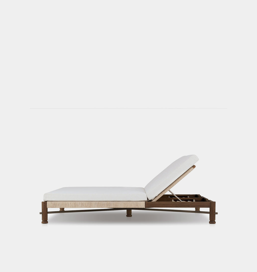 Finnegan Outdoor Double Chaise Alessi Linen