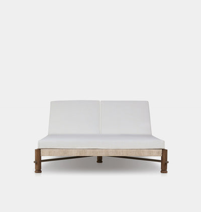 Finnegan Outdoor Double Chaise Alessi Linen