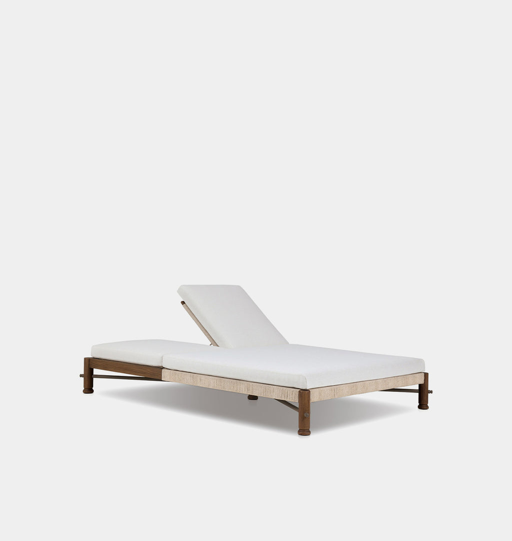 Finnegan Outdoor Double Chaise Alessi Linen