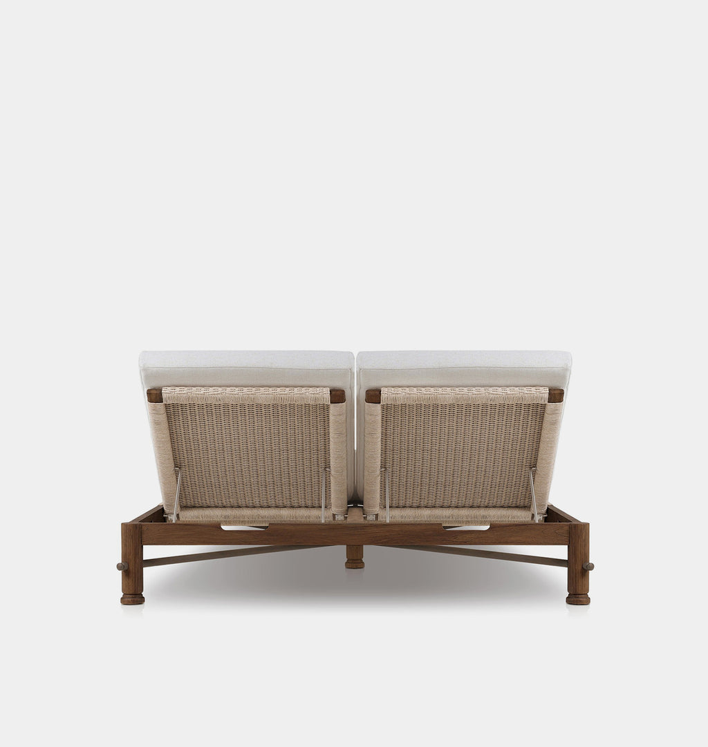 Finnegan Outdoor Double Chaise Alessi Linen