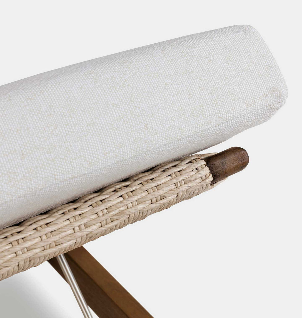 Finnegan Outdoor Double Chaise Alessi Linen