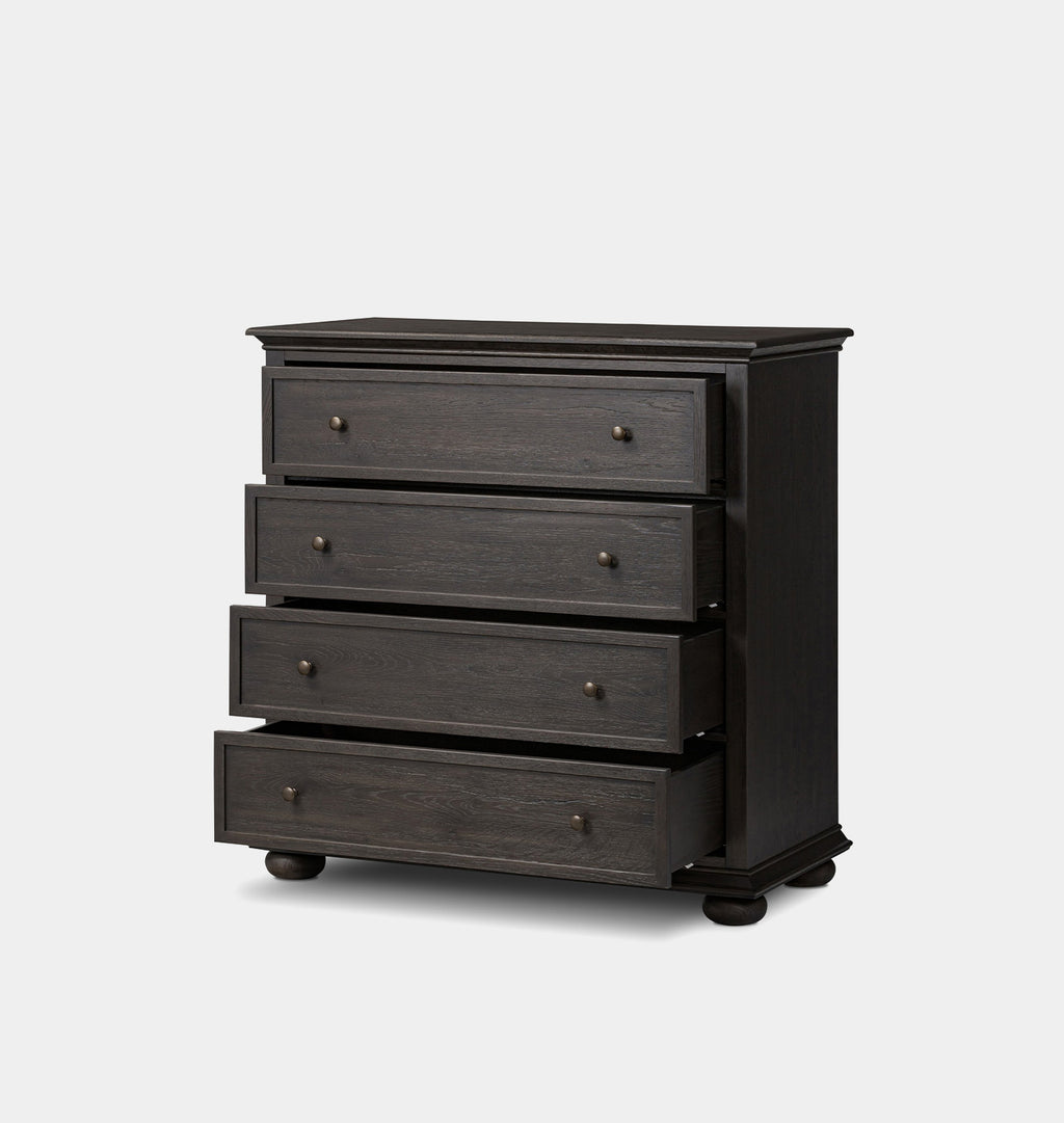 Geoffrey 4 Drawer Dresser Smoked Black