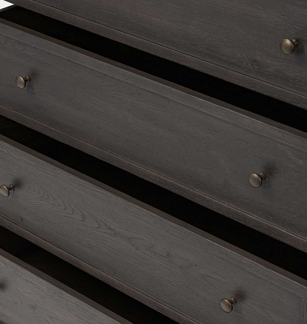 Geoffrey 4 Drawer Dresser Smoked Black