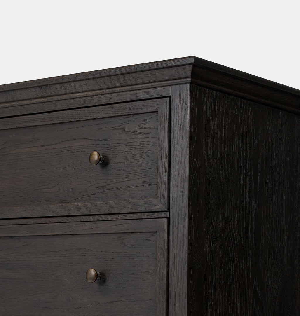 Geoffrey 4 Drawer Dresser Smoked Black