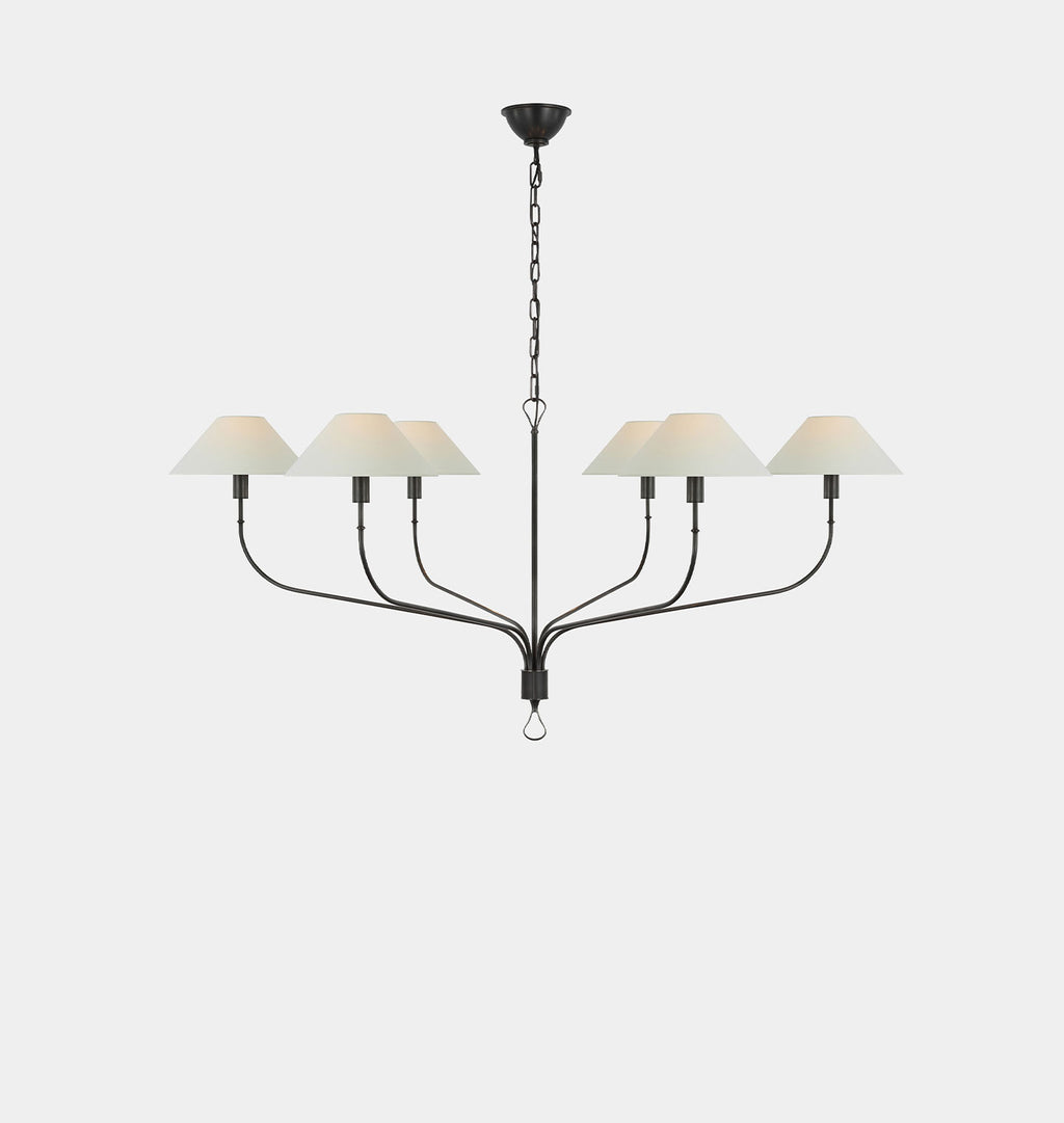 Griffin Grande Tail Chandelier Bronze