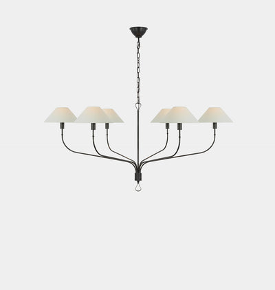 Griffin Grande Tail Chandelier Bronze