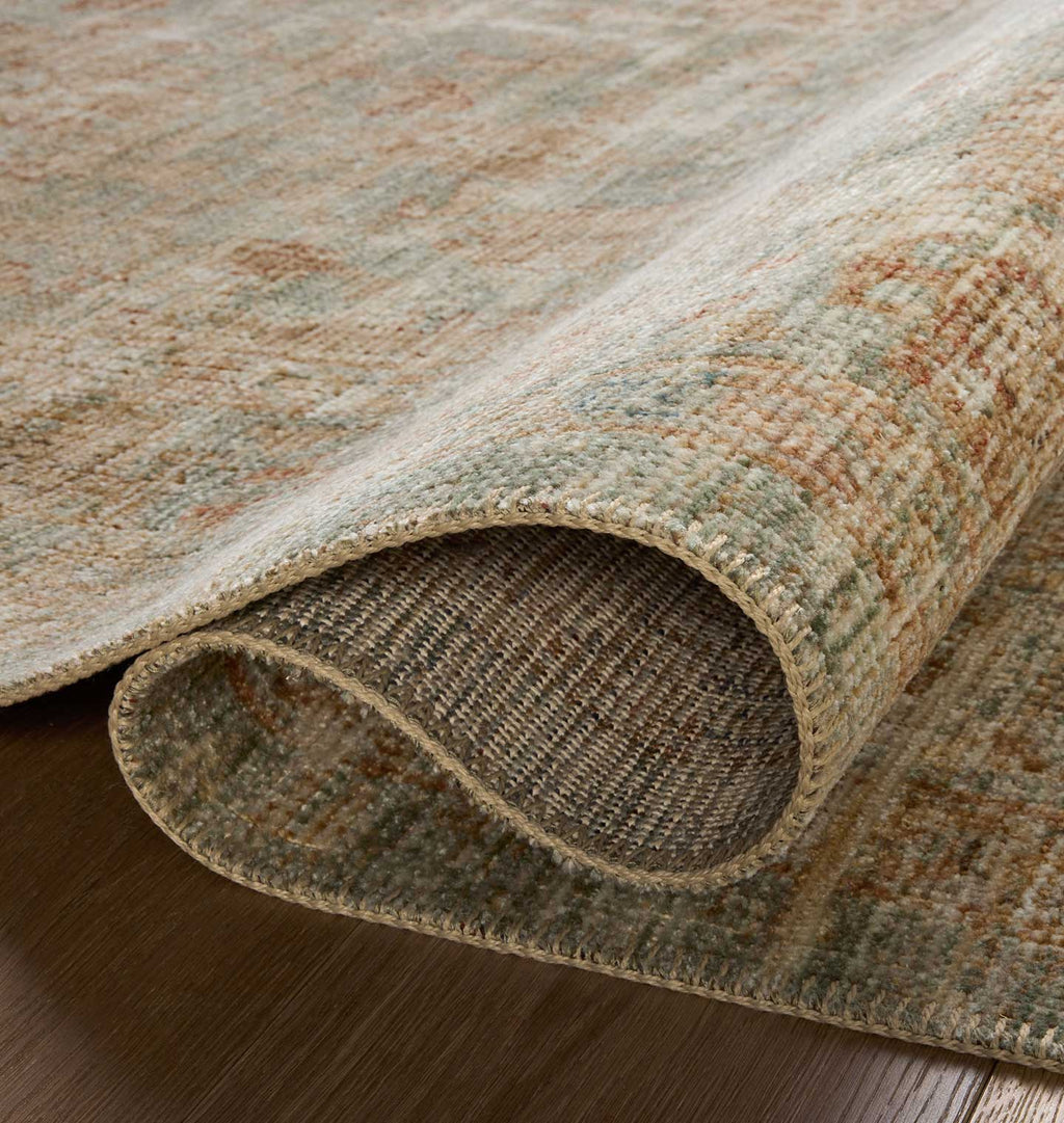 Heritage HER-06 Aqua / Terracotta Area Rug